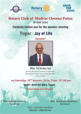 Speaker Meeting - Joy of Life