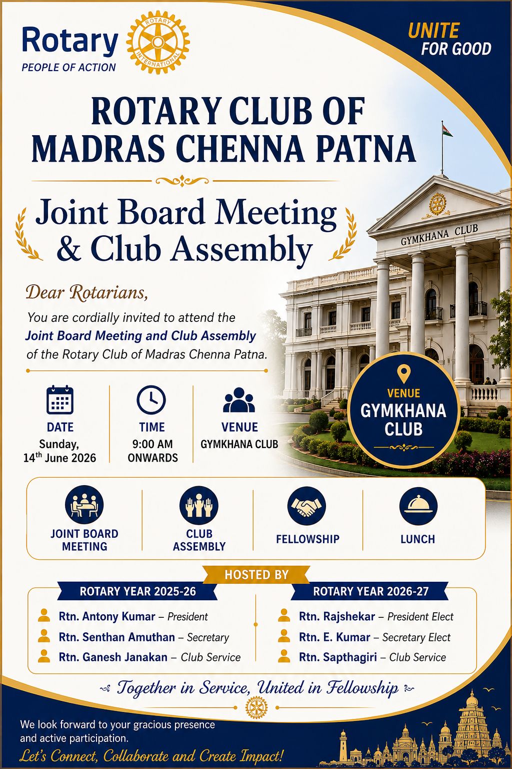 Joint Board Meeting & Club Assembly