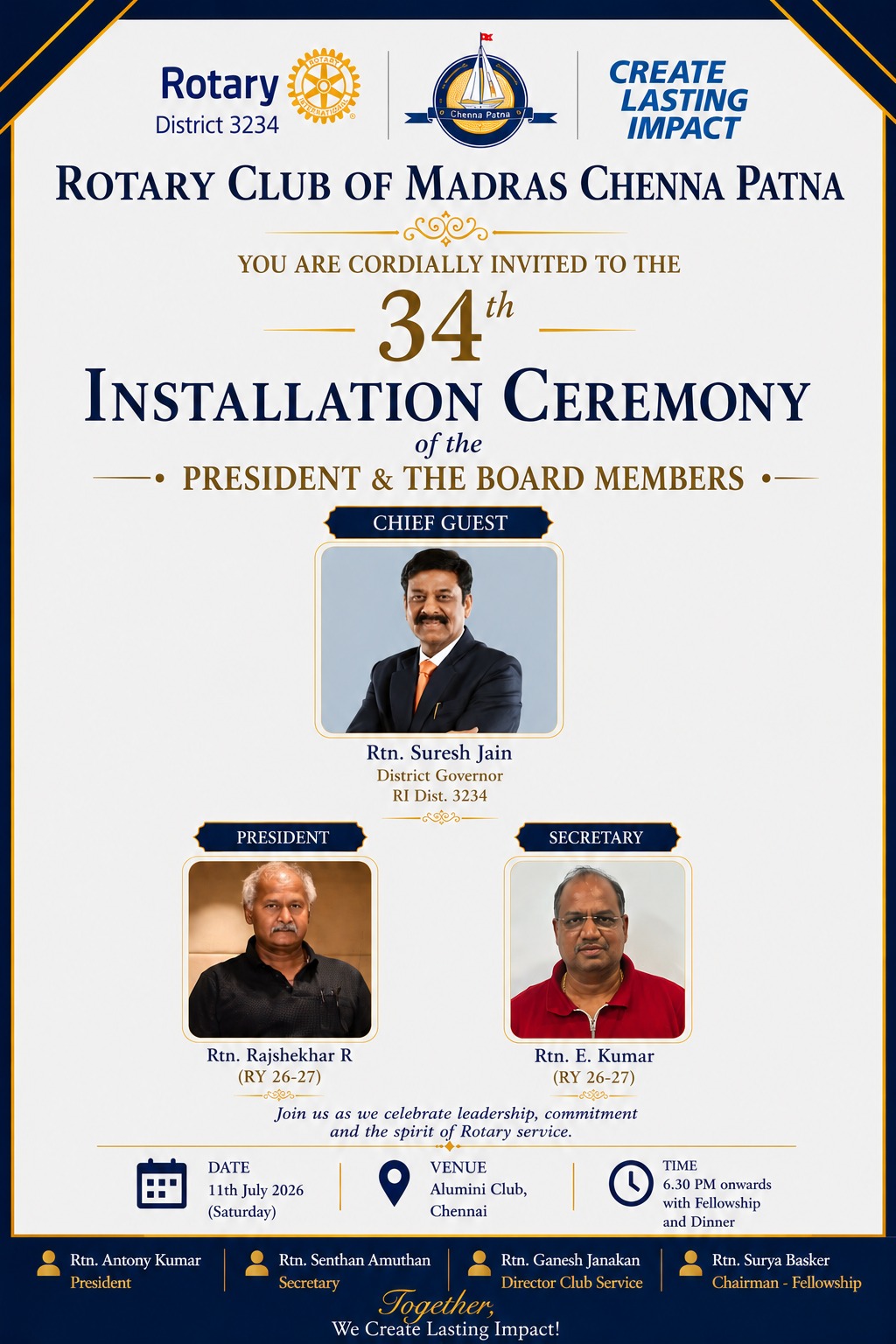 34th Installation Ceremony of the President & Board Members